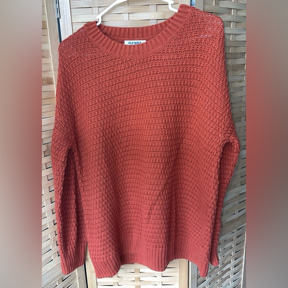 Old Navy Women's Sz Medium tunic length Orange Sweater